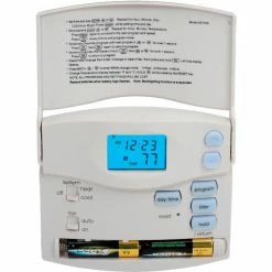 Cheap 🧨 Supco Programmable Digital Wall Thermostat w/ Single Stage Heat Pump 😀 -HVAC Controls Shop B434611 02