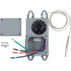 Promo 😀 PECO Industrial Temperature Controller TRF115-005 Tmp. Range 0°-120°F Rmt. Bulb Nema 4X 😀 -HVAC Controls Shop B592427 04