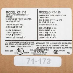 Flash Sale 🤩 TPI Line Voltage Thermostat Industrial Series SPST Heat Only Wire Leads KT110 ✨ -HVAC Controls Shop B860088 04