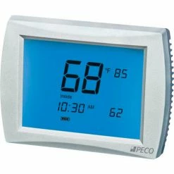 Best Sale 🧨 PECO PerformancePRO Thermostat, Programmable, 3H/2C, 24 VAC or Batt Power, 12 Inch Screen 💯