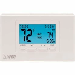 Flash Sale 🎉 Lux Products LUX Low Voltage Digital 7-Day Programmable Thermostat P722U - 2 Stage Heat 2 Cool Heat Pump 24VAC - Pkg Qty 4 👍 -HVAC Controls Shop UXP P722U 010