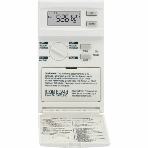 Best Sale 👏 Lux Products LUX Line Voltage Programmable Thermostat PSPLV512 - 1 Stage Heat, Single or Double Pole 120/240 VAC - Pkg Qty 5 ✔️ 6 Best Sale 👏 Lux Products LUX Line Voltage Programmable Thermostat PSPLV512 - 1 Stage Heat, Single or Double Pole 120/240 VAC - Pkg Qty 5 ✔️ - Image 4